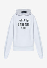 Dolce & Gabbana Logo Embroidered Hooded Sweatshirt White F9S48Z GDDBA-W0800