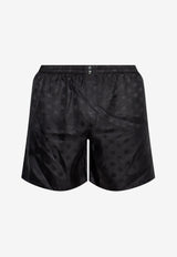 Dolce & Gabbana DG Logo Silk Boxer Shorts Black M3A12T FJ1JY-N0000