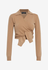 Dolce & Gabbana Cashmere Wrap Sweater Beige FXVB4T JBW0Q-M0172