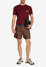 Dolce & Gabbana Silk Jacquard Boxer Shorts Brown M4F08T IS1ZH-HM8SS