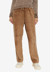 Moncler Drawstring Fleece Track Pants Brown K20938H00013 89AOF-26C