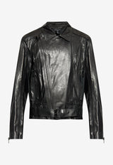Balmain Classic Biker Jacket Black FH1TD625 LD63-0PA