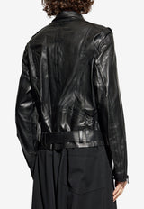 Balmain Classic Biker Jacket Black FH1TD625 LD63-0PA