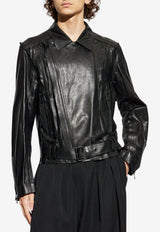 Balmain Classic Biker Jacket Black FH1TD625 LD63-0PA