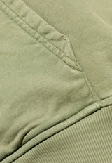 Balmain Faded Logo Hooded Sweatshirt Green FH1JT047 BC72-UIA