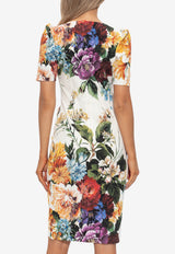 Dolce & Gabbana Bouquet Print Cady Dress Multicolor F6TYCT FSRQU-HA5PC