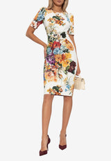 Dolce & Gabbana Bouquet Print Cady Dress Multicolor F6TYCT FSRQU-HA5PC