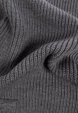 Dolce & Gabbana Ribbed Wool Scarf Gray GX13KZ JDVCI-S8292