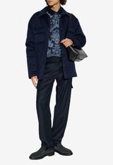 Etro Padded Cashmere Overshirt Navy MRBA0085 99TU2K3-B0065