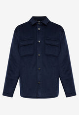 Etro Padded Cashmere Overshirt Navy MRBA0085 99TU2K3-B0065
