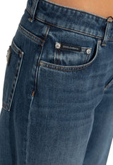 Dolce & Gabbana Straight-Leg Faded Jeans Blue FTC8CD G8NC6-S9001
