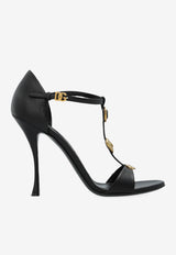Dolce & Gabbana Keira 105 Goatskin Sandals with Charms Black CR1905 AO033-80999