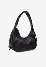 GANNI Medium Hobo Bag with Laces Black A7295 5894-099
