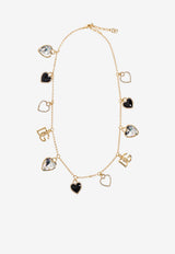 Dolce & Gabbana Hearts and Charms Necklace Gold WNR6I2 W1111-ZOO00