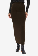 Max Mara Boris Knitted Maxi Skirt Green BORIS1234 2521306093-006