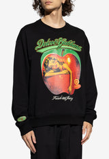 Dolce & Gabbana Graphic Print Crewneck Sweatshirt Black G9AHSZ G7PHG-N0000