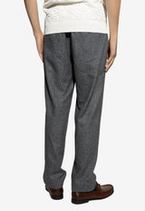 Dolce & Gabbana Herringbone Wool Tailored Pants Gray GP12QT FCMDE-S8030