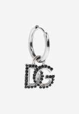 Dolce & Gabbana DG Logo Single Hoop Earring Silver WER5X1 W1111-87655