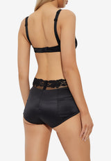Dolce & Gabbana Satin and Lace High-Rise Briefs Black O2D57T ON07V-N0000