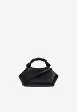 GANNI Small Bou Leather Top Handle Bag Black A6955 5894-099