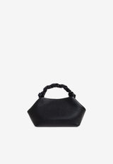 GANNI Small Bou Leather Top Handle Bag Black A6955 5894-099