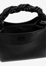 GANNI Small Bou Leather Top Handle Bag Black A6955 5894-099