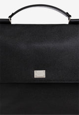 Dolce & Gabbana Sicily Calfskin Briefcase Black BM2447 BG065-80999