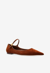 Dolce & Gabbana Cardinale Suede and Nappa Leather Flats Brown CB0267 AQ134-8S803