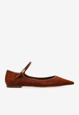 Dolce & Gabbana Cardinale Suede and Nappa Leather Flats Brown CB0267 AQ134-8S803