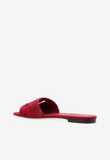 Dolce & Gabbana Bianca DG Rhinestone Flat Sandals Red CQ0666 AV148-8G305