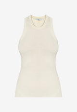 Givenchy Ribbed Knit Tank Top Cream BW61F D4ZRG-105