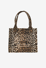 GANNI Leopard Print Tote Bag Brown A7179 5903-943