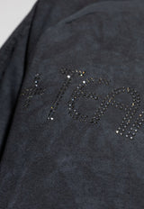Adidas Originals Adilenium Rhinestone Washed T-shirt Black KF3113 0-BLACK