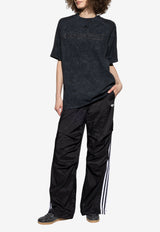 Adidas Originals Adilenium Rhinestone Washed T-shirt Black KF3113 0-BLACK