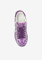 Dolce & Gabbana Portofino Majolica Print Sneakers Purple CK2330 AI396-I03TN