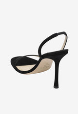Jimmy Choo Jenn 100 Suede Sandals Black JENN100SUE/T_JIMCH-010003