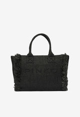 PINKO Medium Raffia Tote Bag Black 106673A39YZ99Q_4b1d4837-efbe-497c-926f-cc7e8345ad9a
