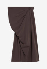 Jacquemus Asymmetric Pareo Skirt Brown SKW00084BW00565/S_JACQM-850