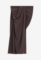 Jacquemus Asymmetric Pareo Skirt Brown SKW00084BW00565/S_JACQM-850