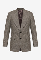 Dolce & Gabbana Glen Plaid Single-Breasted Jacket Brown G2VT5T FQMKD-S8101