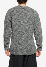 Dolce & Gabbana V-neck Wool Tweed Cardigan Gray GXVE6T JGMC5-S0991