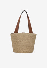 Roger Vivier Viv' Skate Raffia Tote Bag Beige RBWAOVK2200UBQ/S_ROGVI-1L54