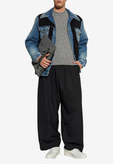Dolce & Gabbana Denim Jacket with Corduroy-Inserts Black G9BTMD GJ699-S9001