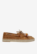 Aquazzura Seafarer Suede Espadrilles Brown SFRFLAE0SCC/S_AQUA-TOB