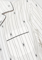 Dolce & Gabbana DG Logo Striped Vanity Shirt White G5IF1T HJMQR-S8350