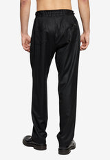Dolce & Gabbana Drawstring Wool Pants Black GP12PT FU21Q-N0000