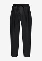 Dolce & Gabbana Drawstring Wool Pants Black GP12PT FU21Q-N0000
