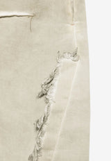 Rick Owens DRKSHDW Denim Sliced Skirt Sand DS01F4340SDSN_138