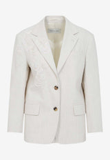 Embroidered Stripe Blazer