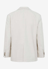 Embroidered Stripe Blazer